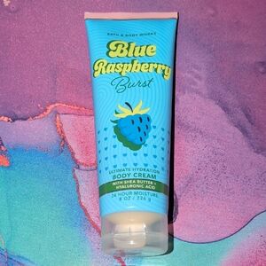Bath & Body Works Blue Raspberry Burst Body Cream - Blue & Yellow Packaging